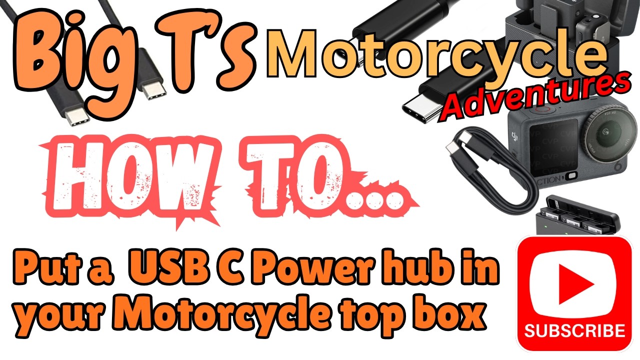 Big T's Motorcycle Adv - Fit a USB C power to you motorcycle top case/box using a relay GSA Part One