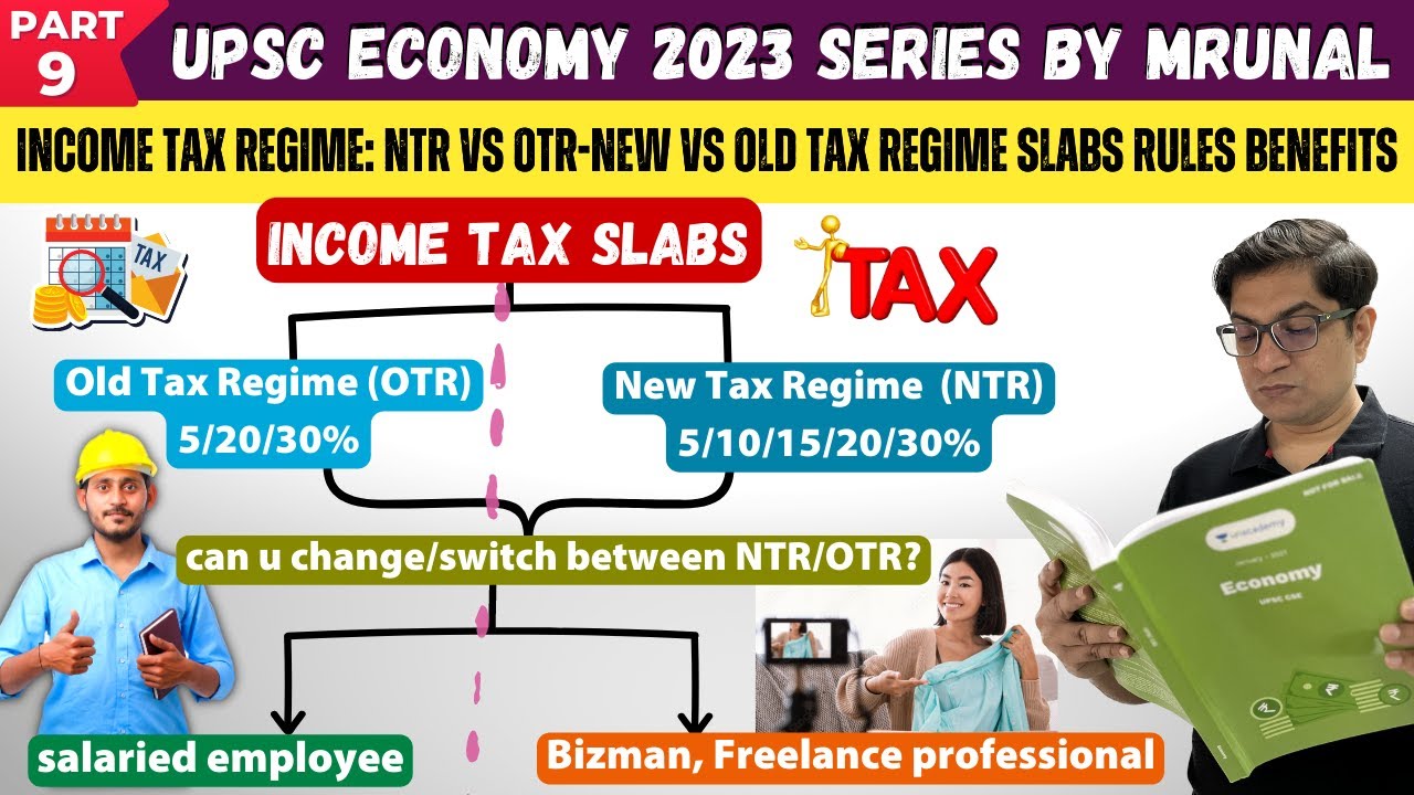 Economy Win23 Ep9: Income tax: Taxable income, New Vs Old tax regime slab & benefits@TheMrunalPatel​