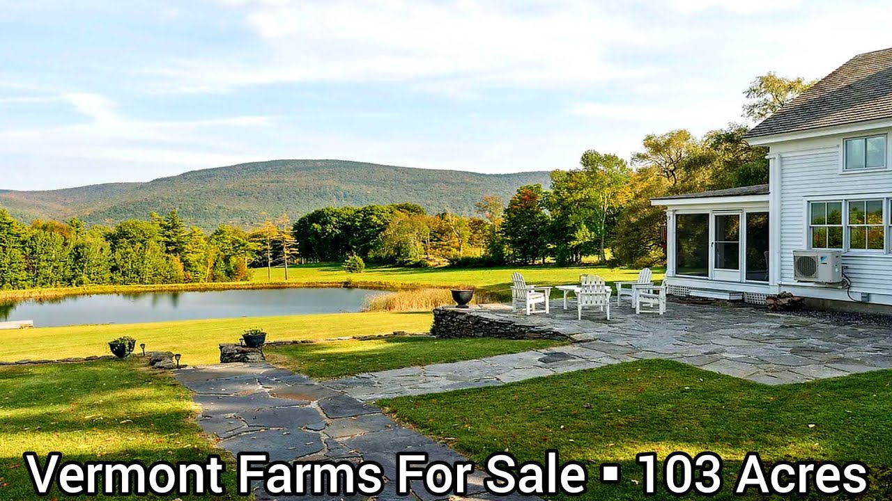 Vermont Real Estate For Sale | 103+ Acres | Vermont Land For Sale | Classic Farmhouse
