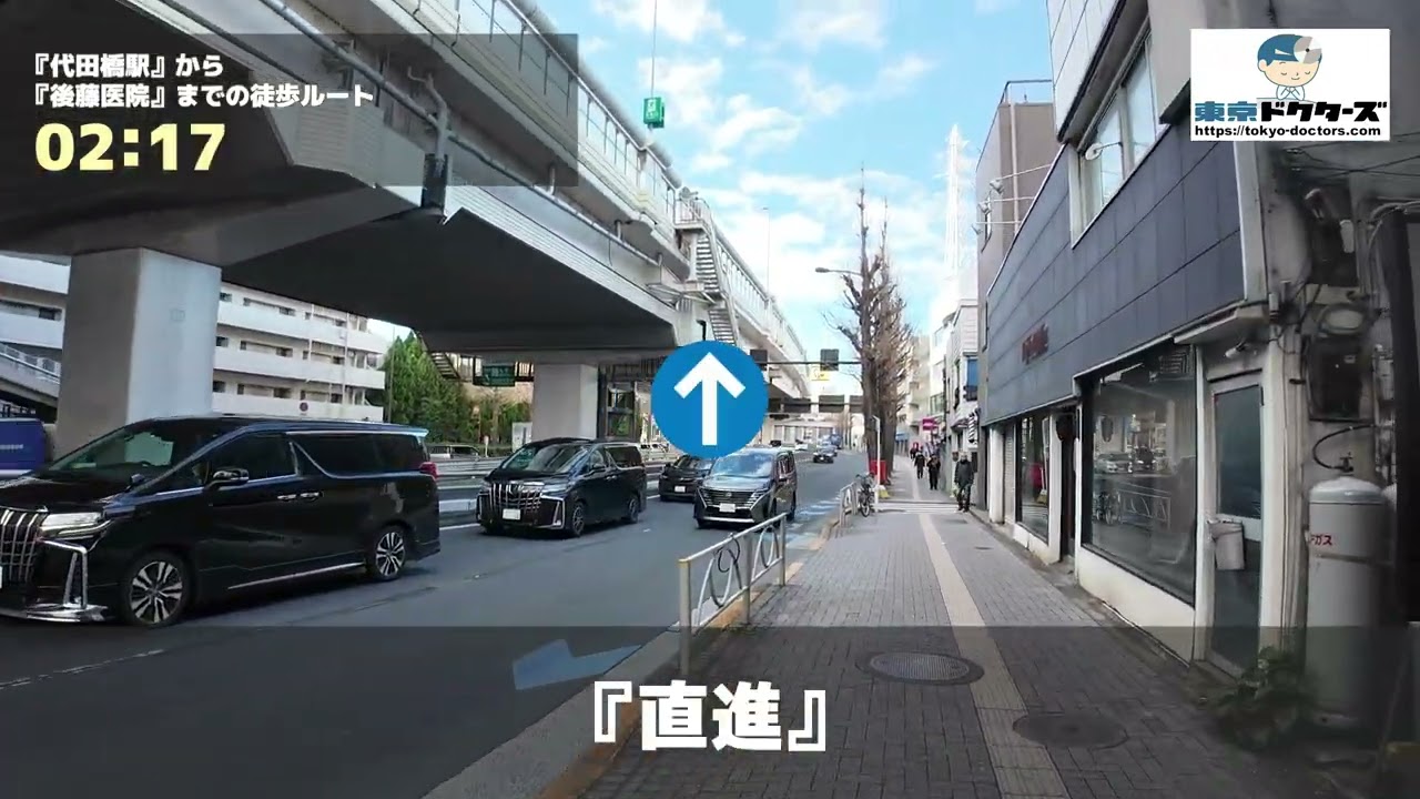 後藤医院の徒歩ルート（代田橋駅・内科）