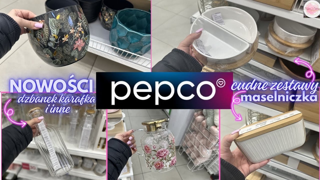 PEPCO 🩷 WIOSENNE NOWOŚCI 🌸 NOWE KARAFKI do WODY, CUDNE DZBANKI🌸🩷DONICZKI XXL, MISECZKI Z DESKĄ🌸