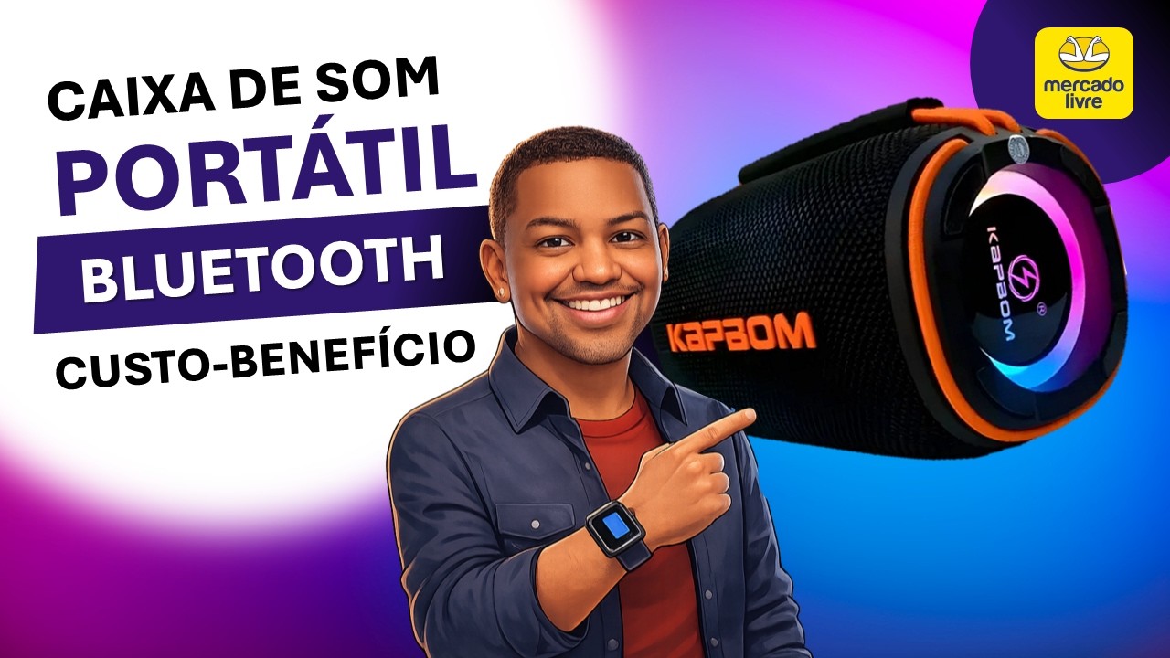 UNBOXING COMPLETO DA CAIXA DE SOM KAPBOM-8196 (CUSTO-BENEFÍCIO)