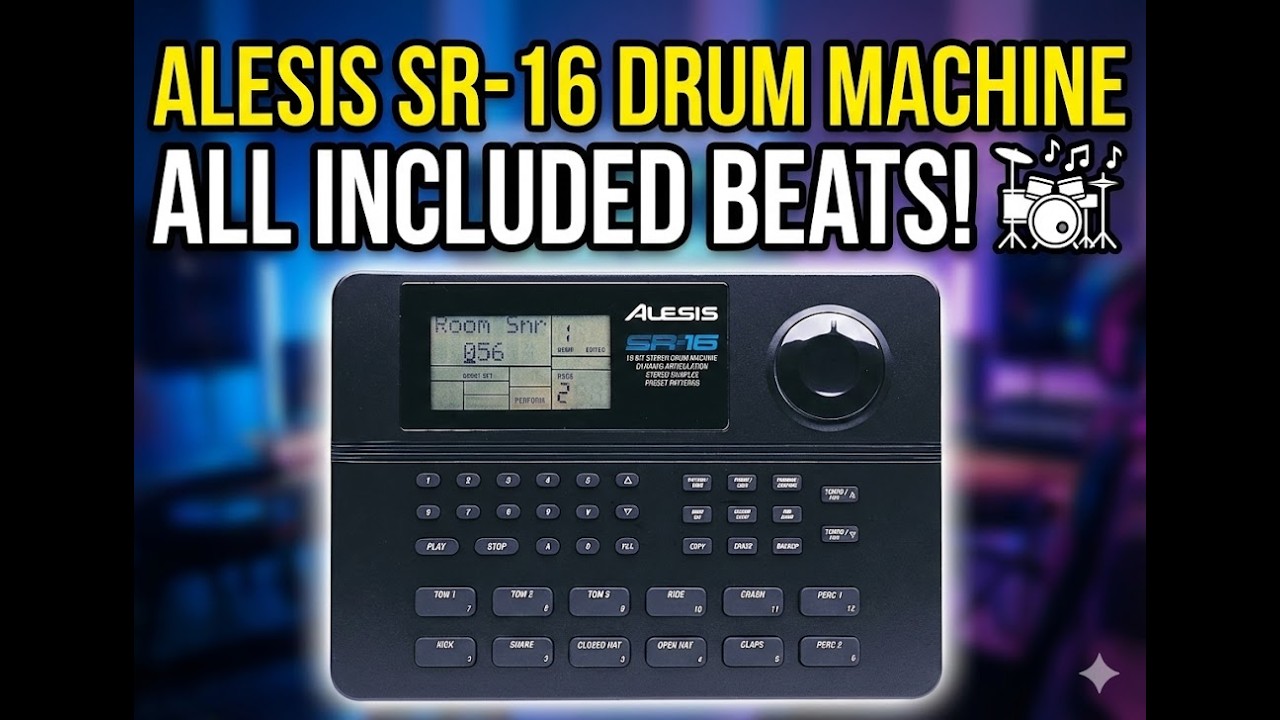 Драм-машина Alesis SR16 — послушайте все биты, которые включены