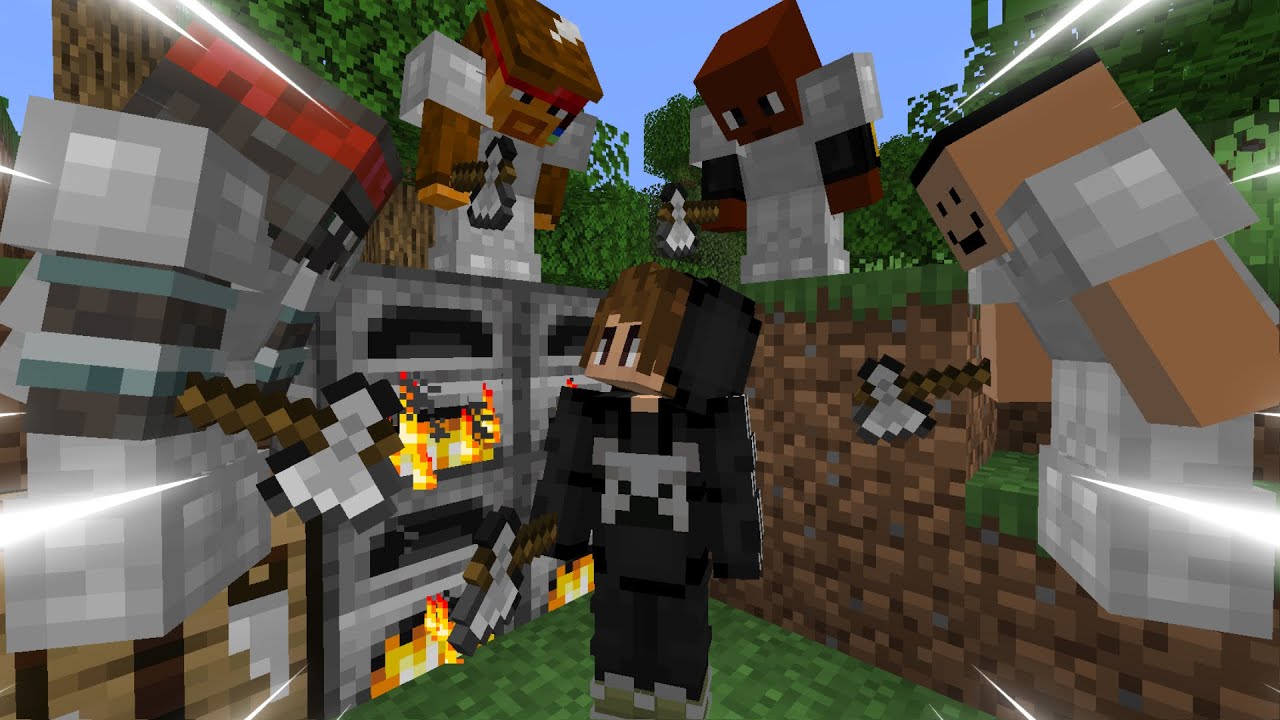 Minecraft Igrac VS 4 Lovca