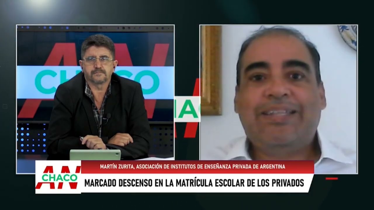 Entrevista a Martín Zurita en 5 TV Chaco sobre un informe de la matrícula en Chaco