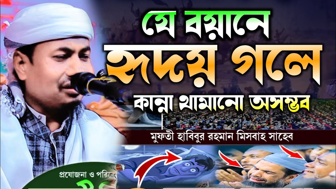 যে ওয়াজে হৃদয় গলে | মুফতি হাবিবুর রহমান মিসবাহ সাহেব ওয়াজ | Mufti Habibur Rahman Misbah