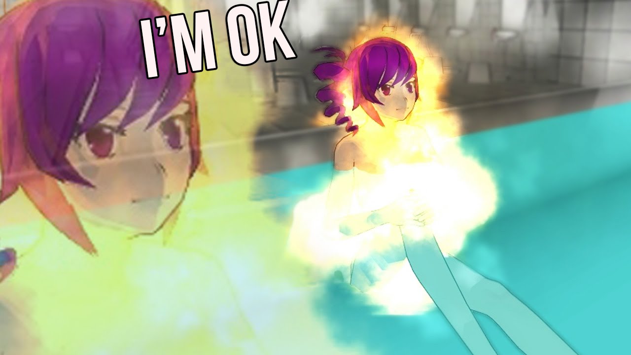 KOKONA TAKES A FIRE BATH | YANDERE SIMULATOR GLITCHES