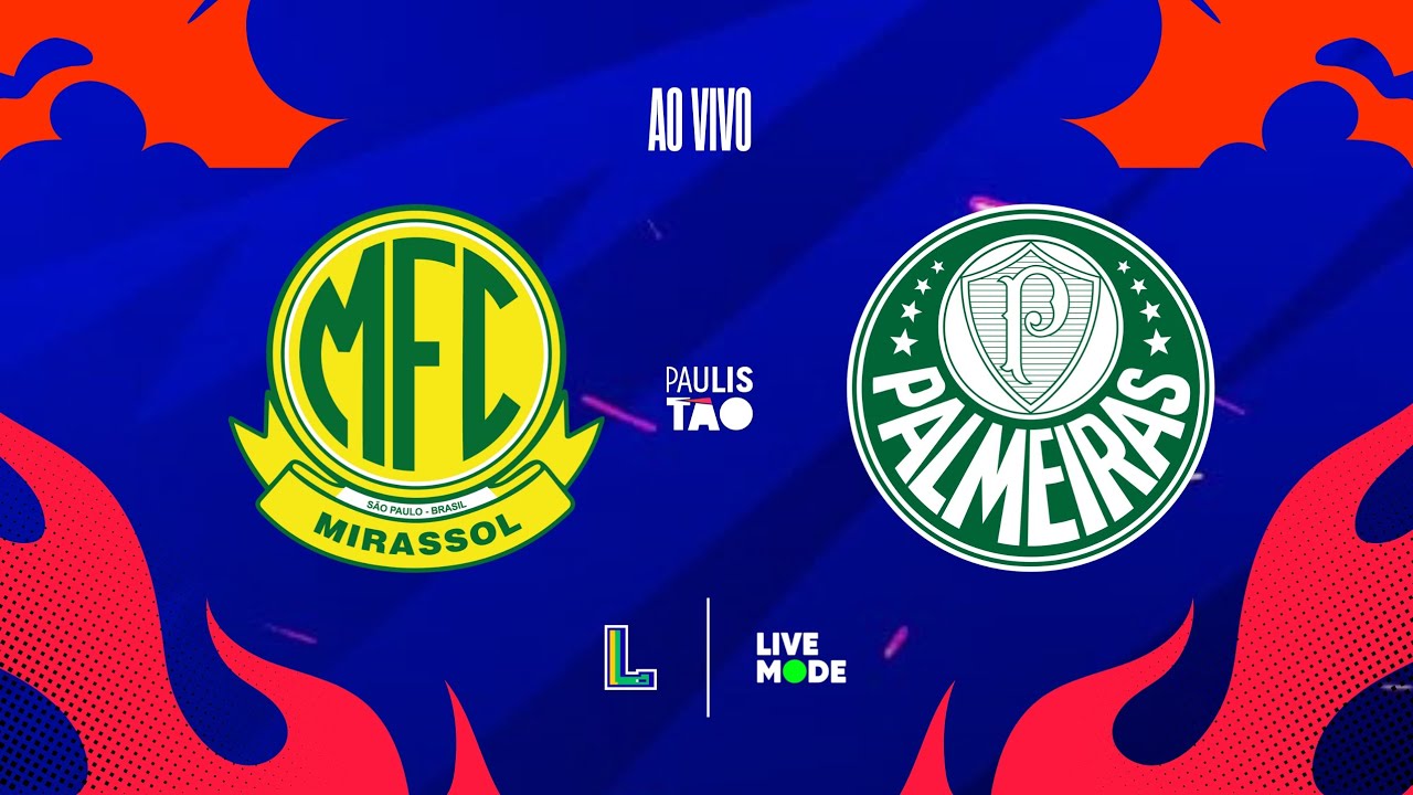 MIRASSOL x PALMEIRAS | AO VIVO E COM IMAGENS! PAULISTÃO CASAS BAHIA VIRT 2026 | 8ªRODADA