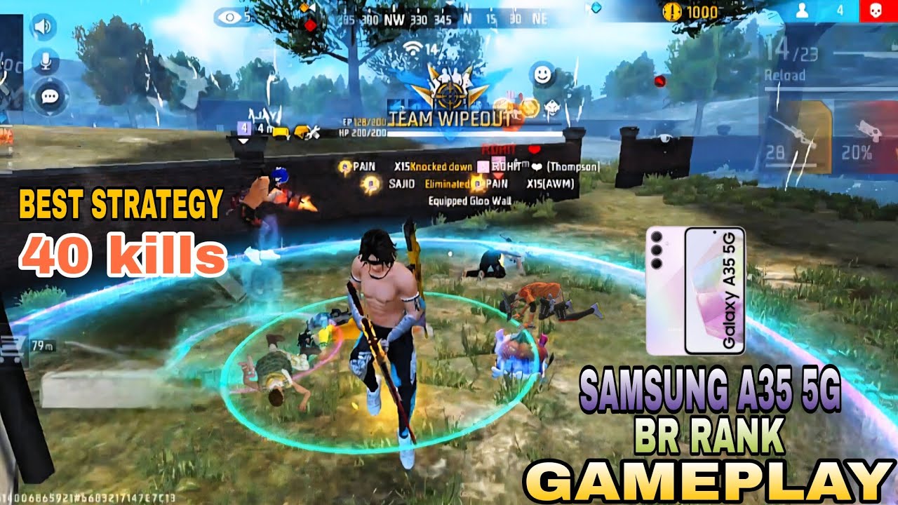 🔥 40+ Kills BR Rank Full Gameplay | Samsung Galaxy A35 5G (256GB) Free Fire Test 2025 ⚡