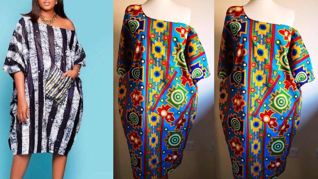 how to make BUBU dress with asymmetric neckline /shift dress #sewing #DIY #howtosew #Beginners
