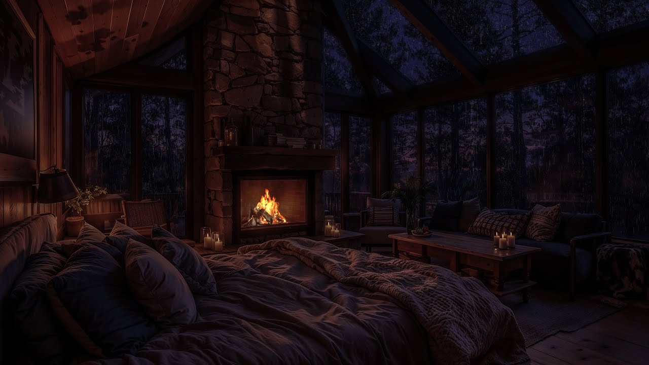 Habitación con Lluvia Relajante | Sonidos Naturales que Ayudan a Dormir Profundo y Rápido