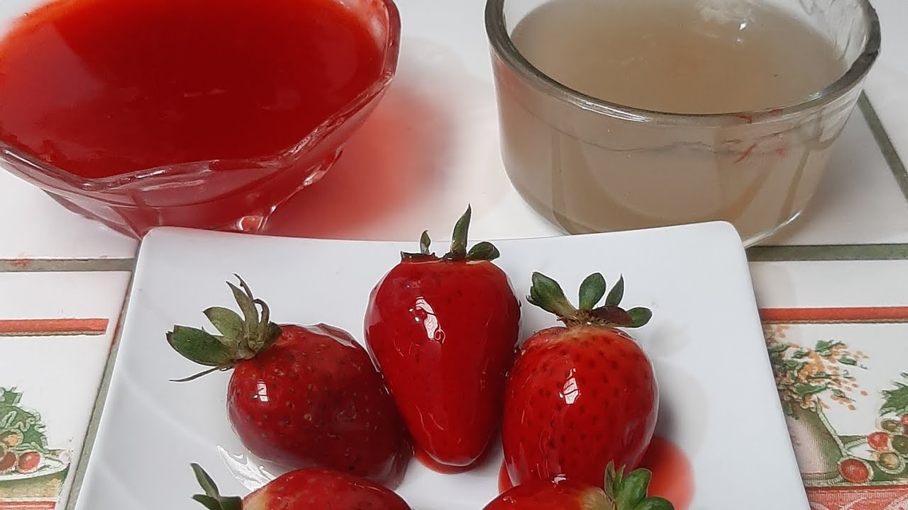cómo preparar glaseado para frutas casero 😋fácil y rápido 🇭🇳🇭🇳