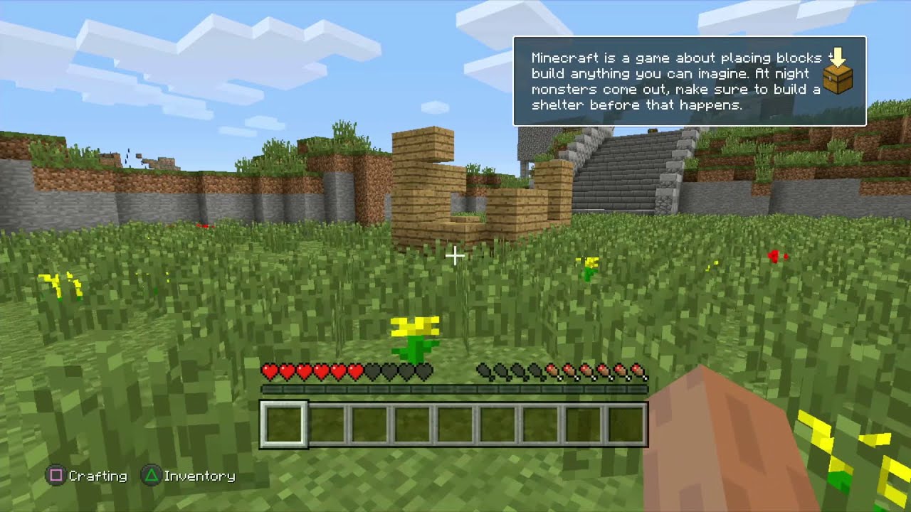 Minecraft: PlayStation 3 Edition (1.04) - Tutorial World Gameplay