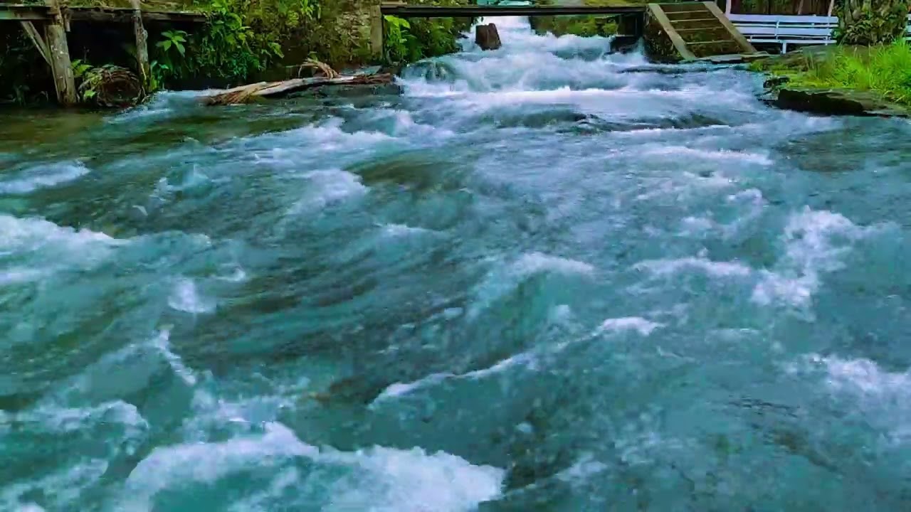 8 Hours of Peaceful River Sounds 🌊 Sleep, Relax, Study - 2K HDR 60FPS