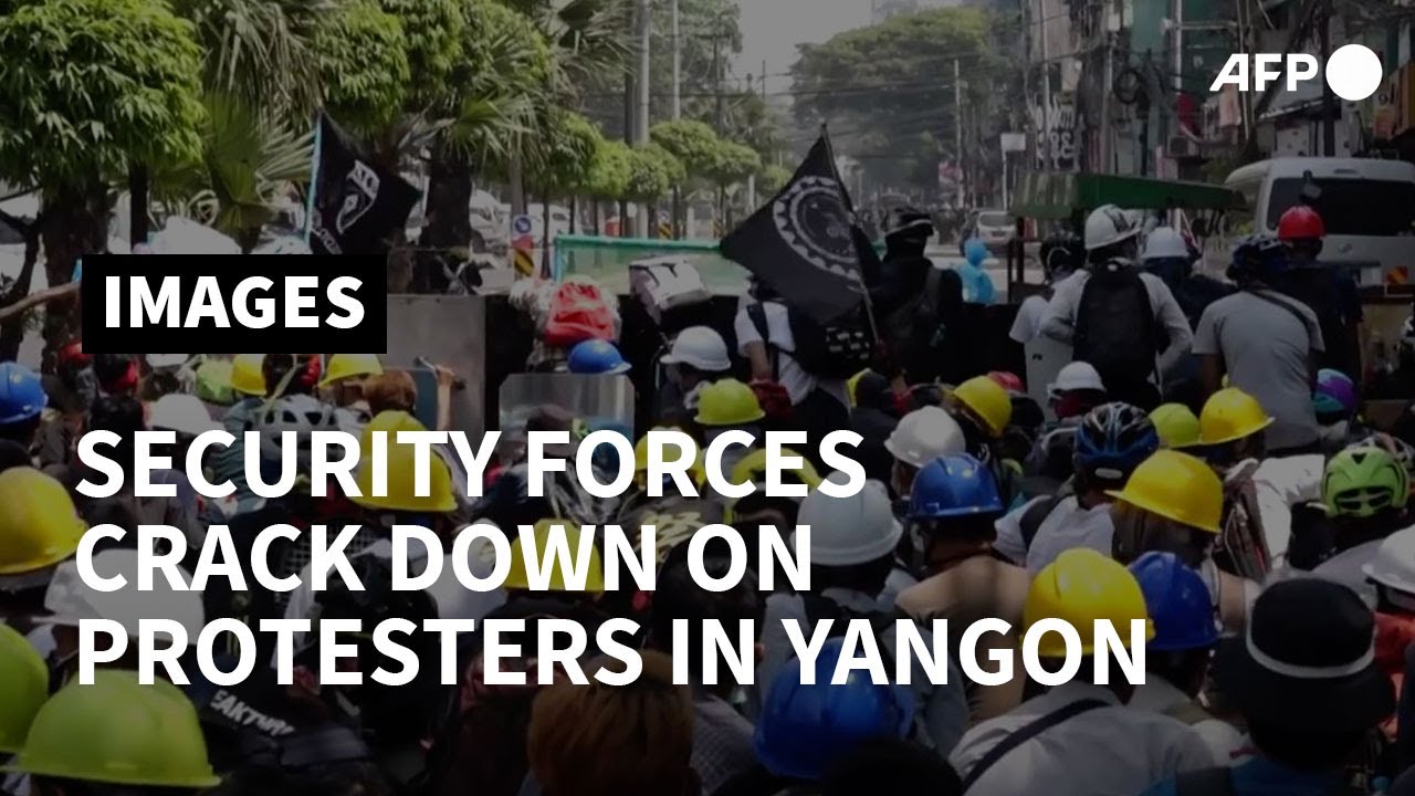 Security forces crack down on protesters in Yangon | AFP