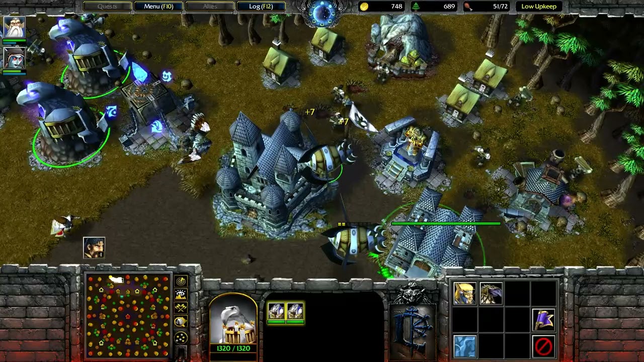 Warcraft III - 1 vs 23 Insane Computers | Human