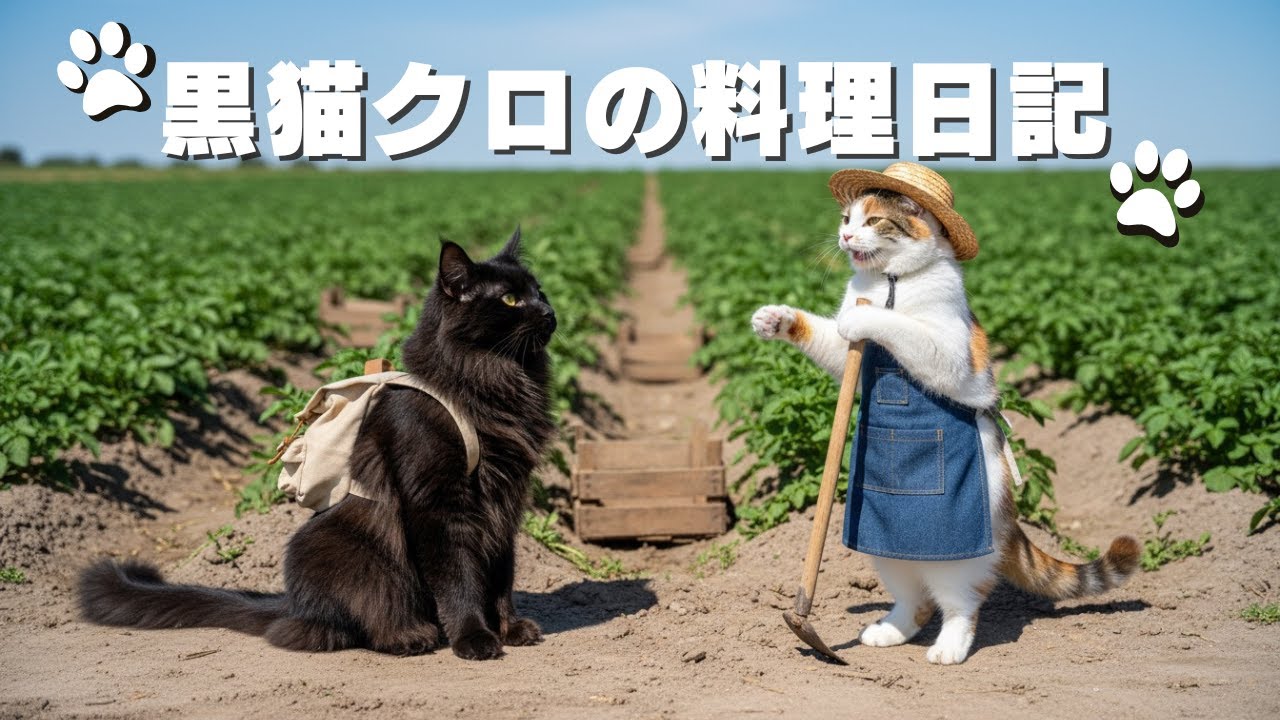 【黒猫クロの料理日記】ポテトサラダ作り！