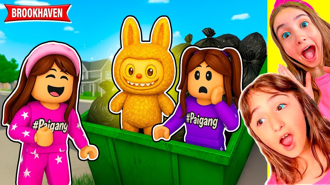 ACHEI um LABUBU de OURO no LIXO do BROOKHAVEN no ROBLOX! Sophie Também Joga