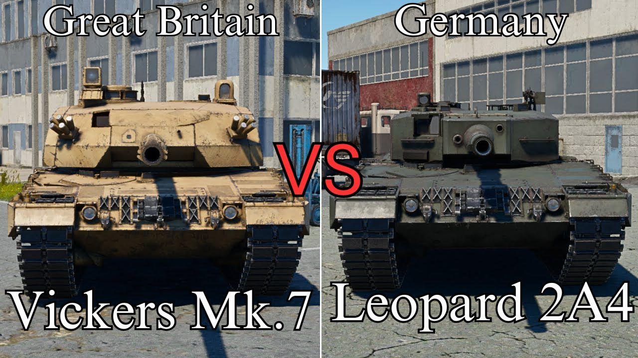 war thunder Comparison Leopard 2A4 or Vickers Mk 7