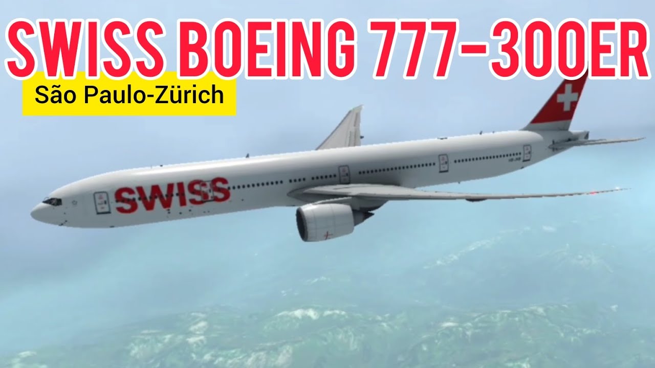CHAOTIC evening departure+ALPS | SWISS Boeing 777-300ER | São Paulo (SBGR) to Zürich (LSZH) | RFS