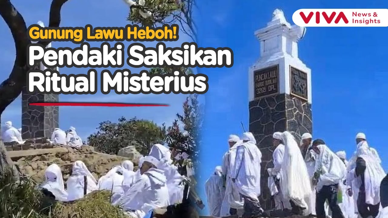 Puluhan Orang Berjubah Putih Putari Tugu Gunung Lawu, Ternyata