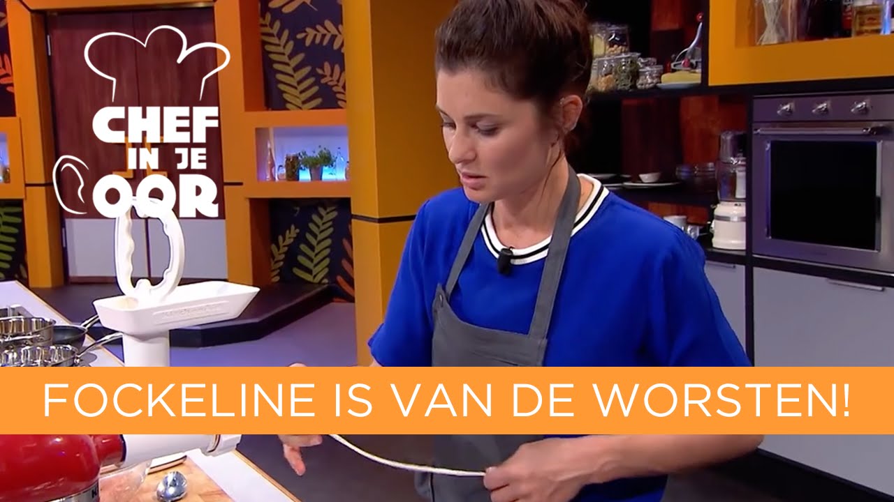 Fockeline Ouwerkerk blijkt een natuurtalent in worsten maken | Chef in je oor
