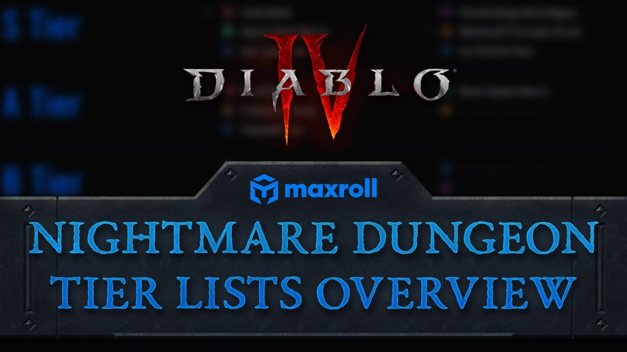 Tier Lists Overview: Solo XP, Glyphs, Group Farming & High Tier Pushing - Diablo 4