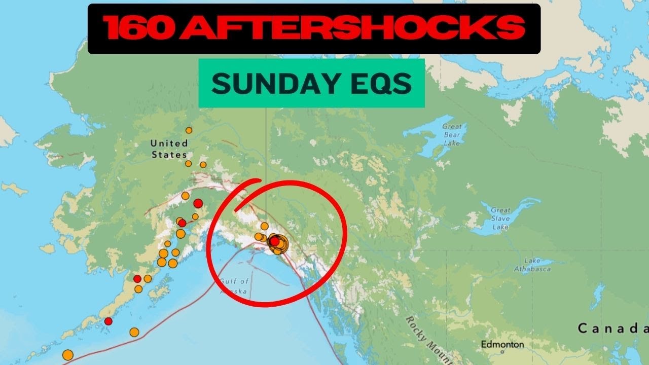 Large Amount of Aftershocks from 7.0 Alaska Earthquake. Aurora activity likely Monday Night.
