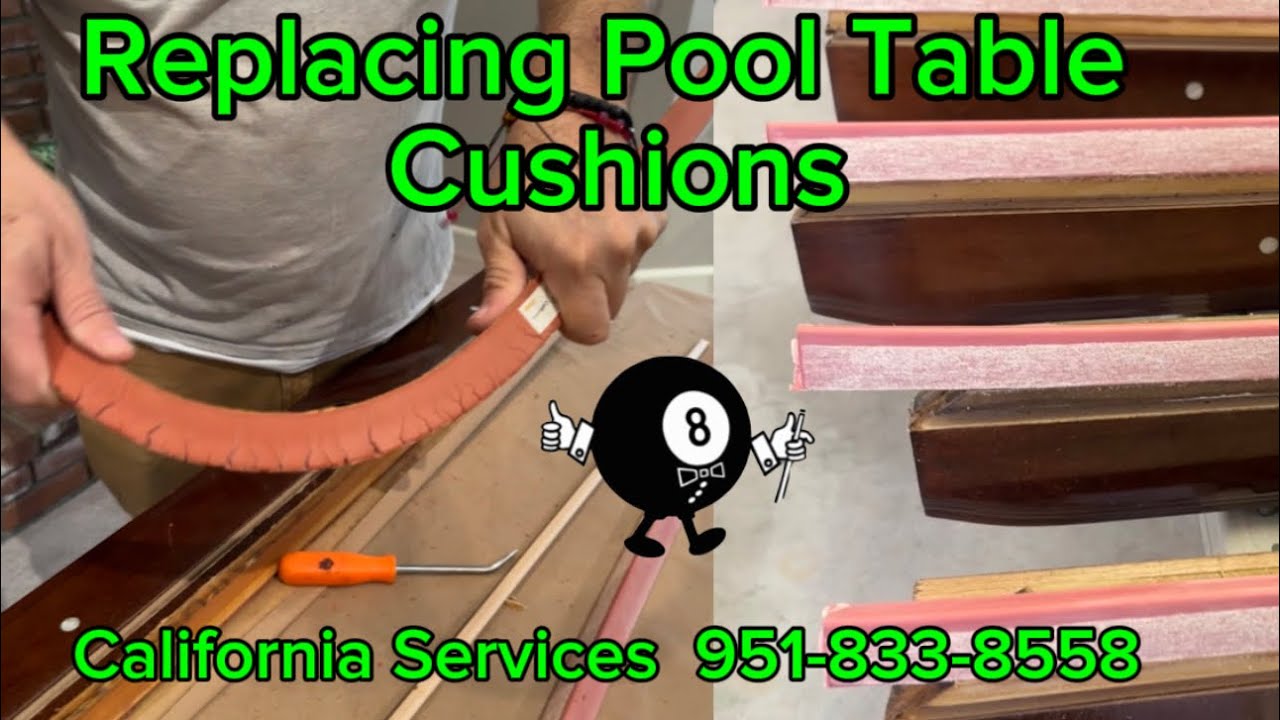 Replacing Pool Table 4x8  Rail cushions /  Cambiando las barandas a una Mesa de Billar