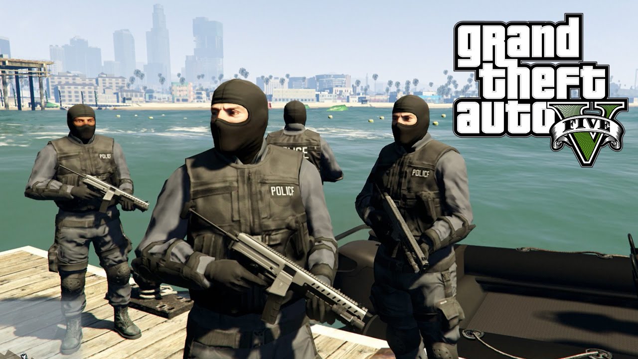 GTA 5 - SWAT Missions #2 - Boardwalk Showdown, Biker Camp Raid