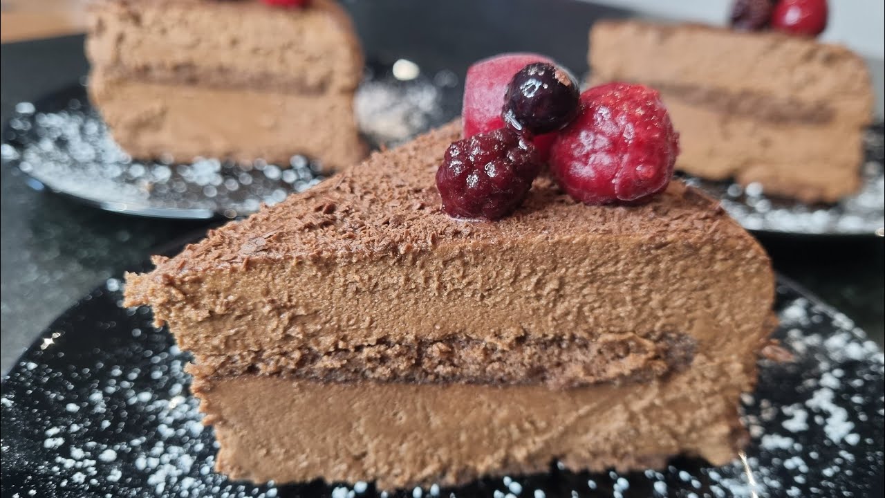 طرطة الشكولاته مداق لا يقاوم  🥧👌👌  gâteau au mousse chocolat  facile à réaliser
