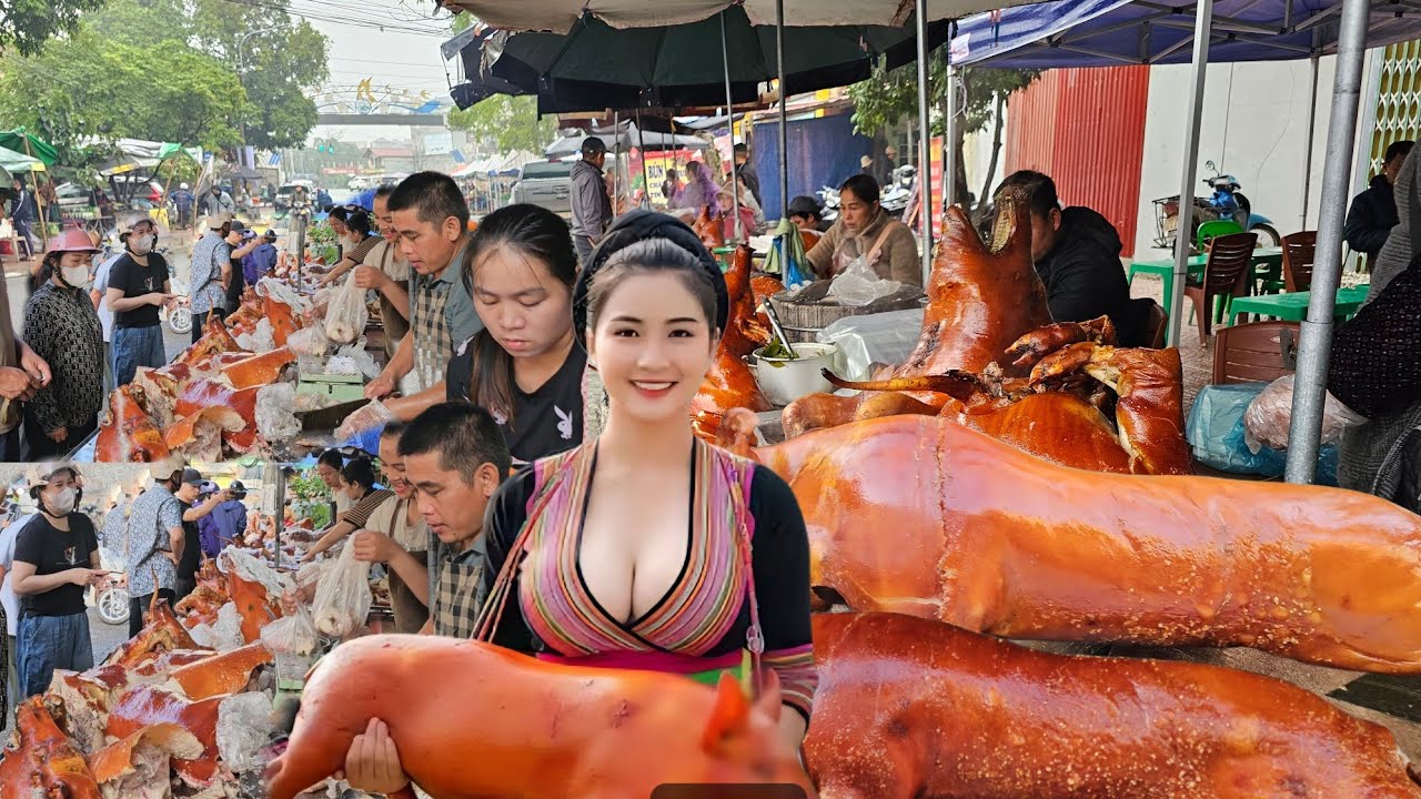 CHỢ LỢN QUAY LỚN NHẤT VIỆT NAM NGÀY RẰM THÁNG 7 CHEN NHAU MUA CẢ 100 CON CHÁY HÀNG TLS