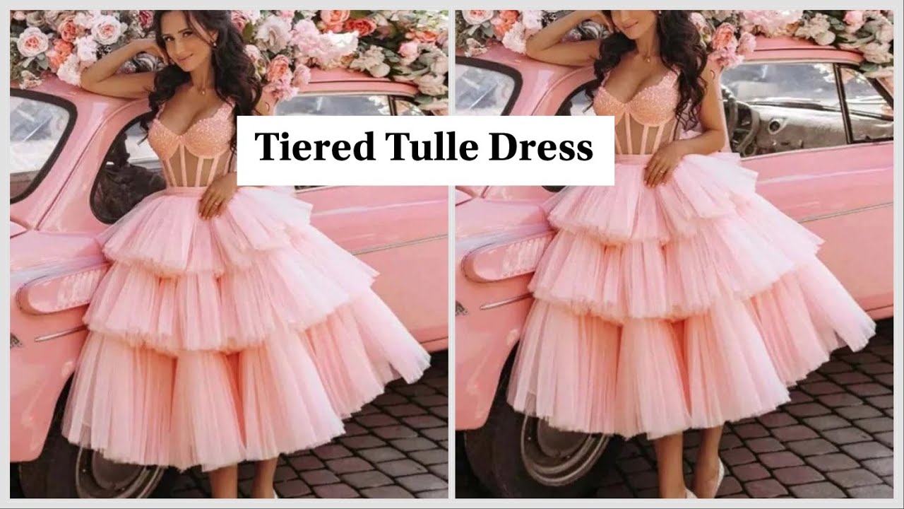 TULLE DRESS Tutorial | How to sew a Tiered Tulle Dress | Tiered Tulle Skirt