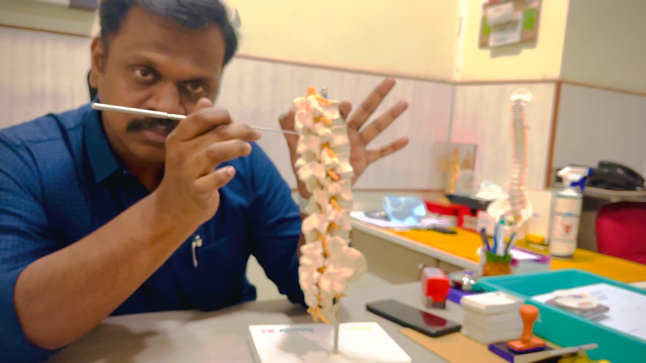 Pedicle Screw technique of the lumbar spine.