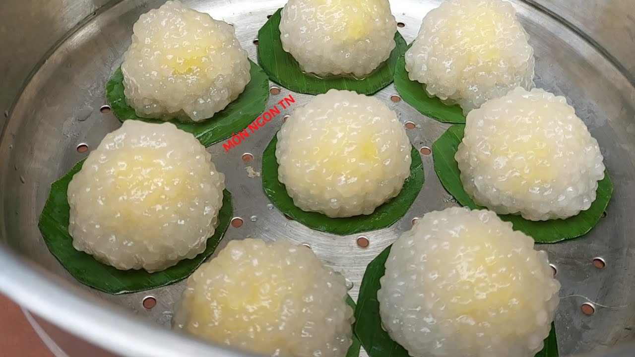 Bánh Bột Báng nhân đậu Xanh vừa trong vừa dẻo để nguội không bị cứng