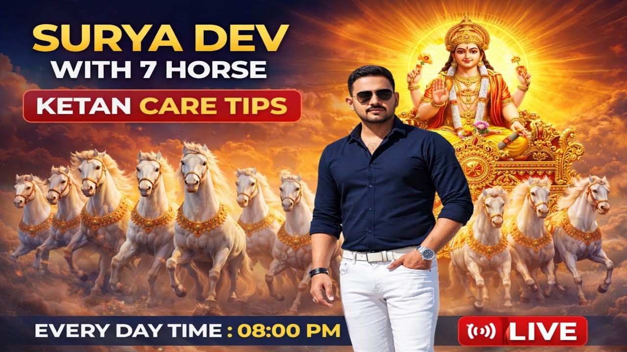 🌞 Surya Dev Maharaj Live Darshan | 7 Ghode Wale Surya Bhagwan | Everyday 8:00 PM | Ketan Care Tips