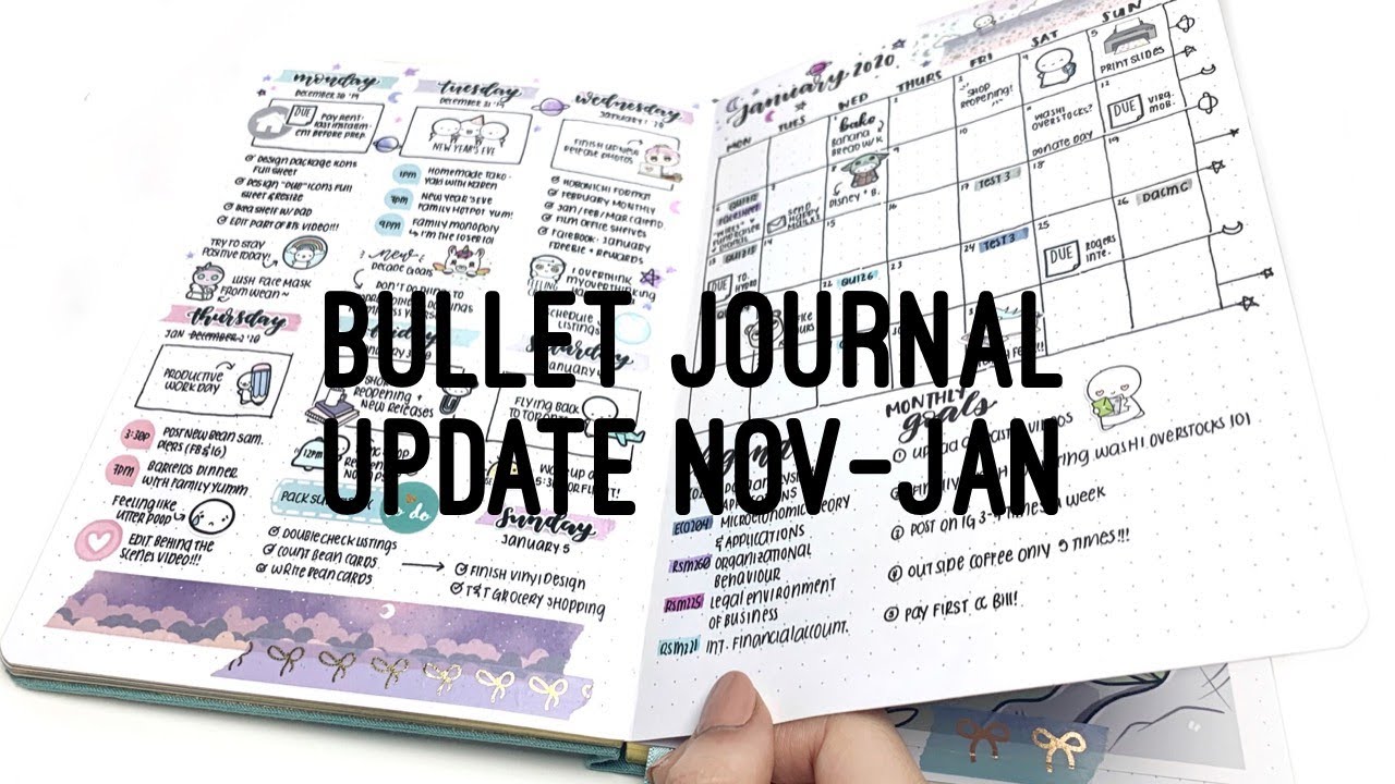 Bullet Journal Update Flip through (Nov - Jan) Archer & Olive