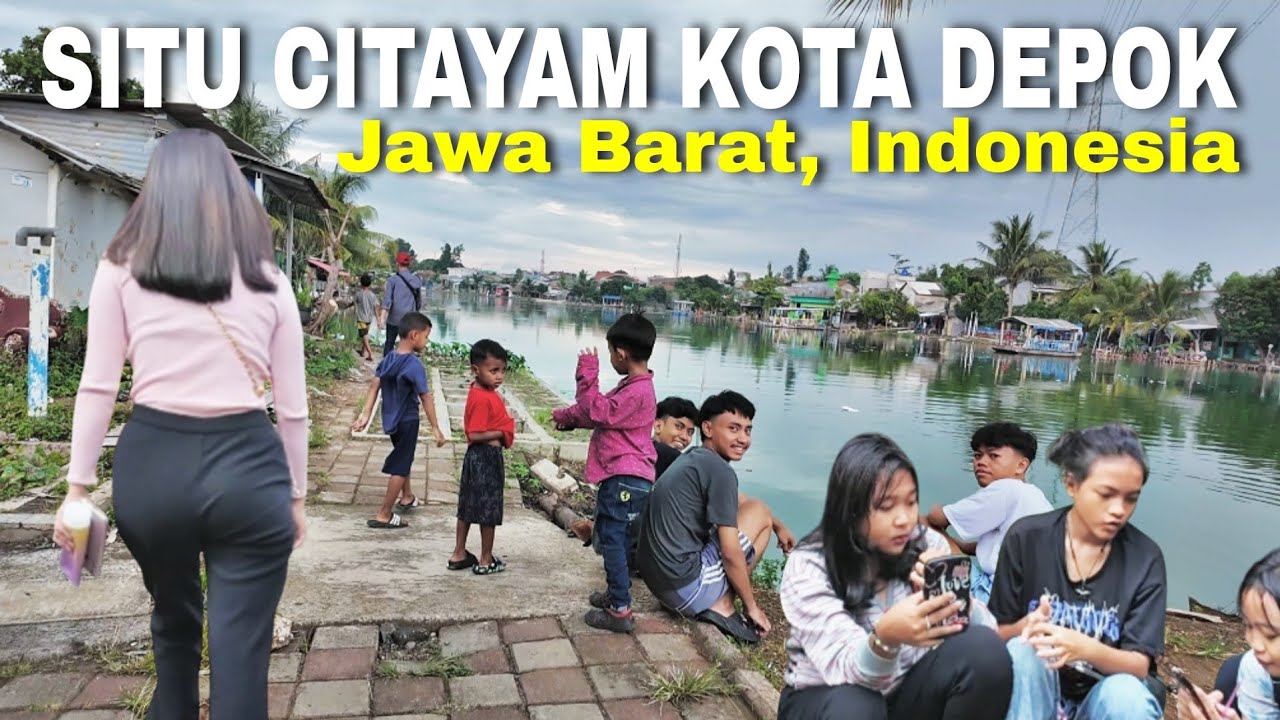 TUR JALAN KAKI di PINGGIRAN DANAU SITU CITAYAM, DEPOK JABAR, INDONESIA | Real life in Depok city