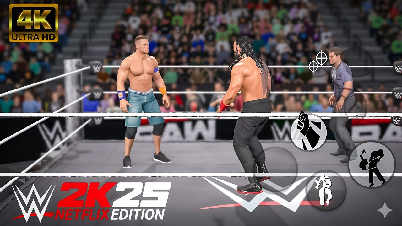 WWE 2k25 Mobile: Netflix Edition 4k Gameplay.
