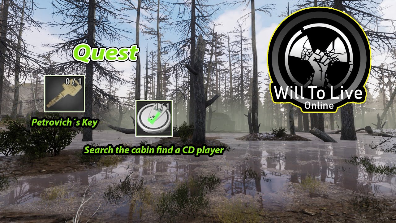 Will To Live Online Petrovich´s Key // Search the cabin find a CD player