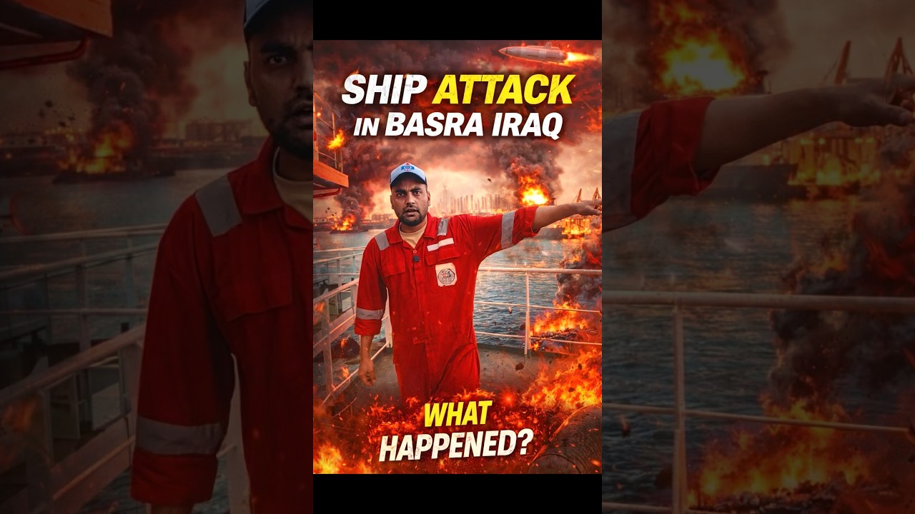 Iraq me basra me us ke ship pe hua attack #war #warzone #straitofhormuz #iranuswar #shiplife