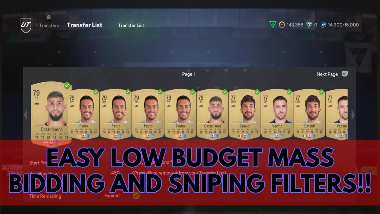 EA FC 24 TRADING TIPS - EASY LOW BUDGET MASS BIDDING AND SNIPING FILTER - MAKE 20K+ AN HOUR - FC 24