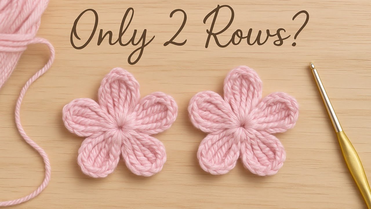  Crochet Sakura Flower 🌸 | Easy and Beautiful Crochet Blossom Tutorial