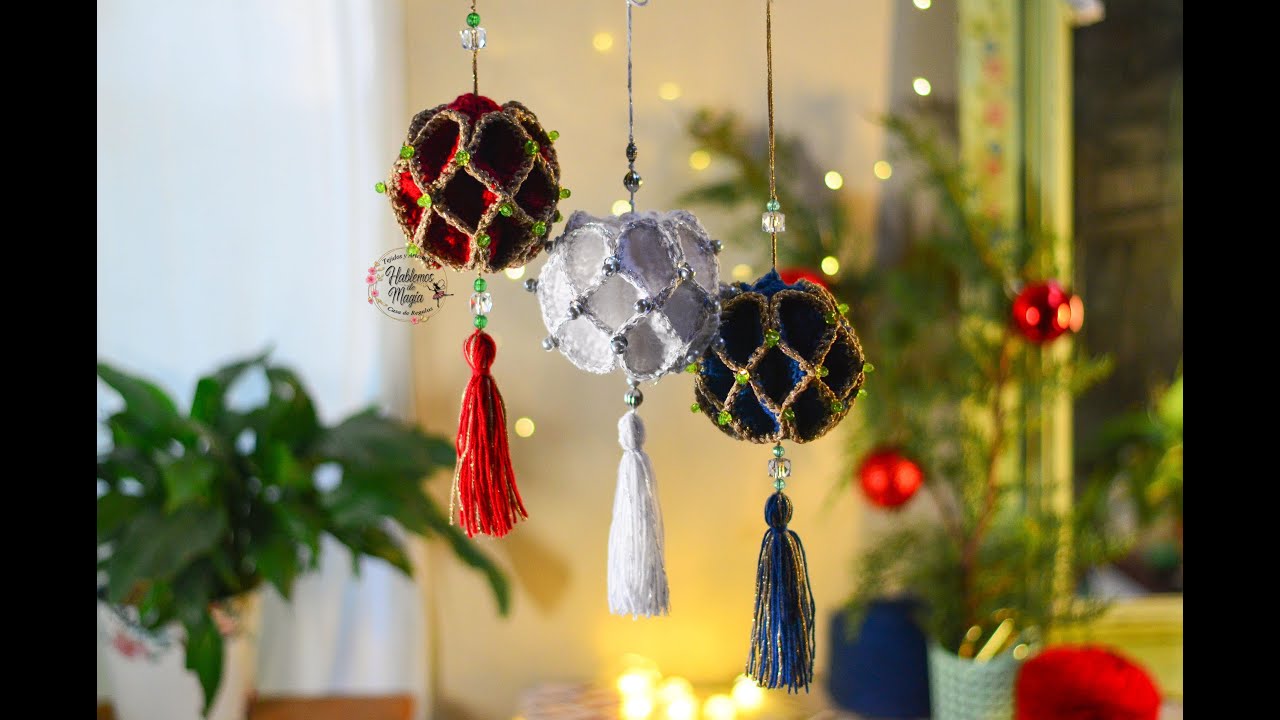 Borlas navideñas ( Paso a paso en crochet )