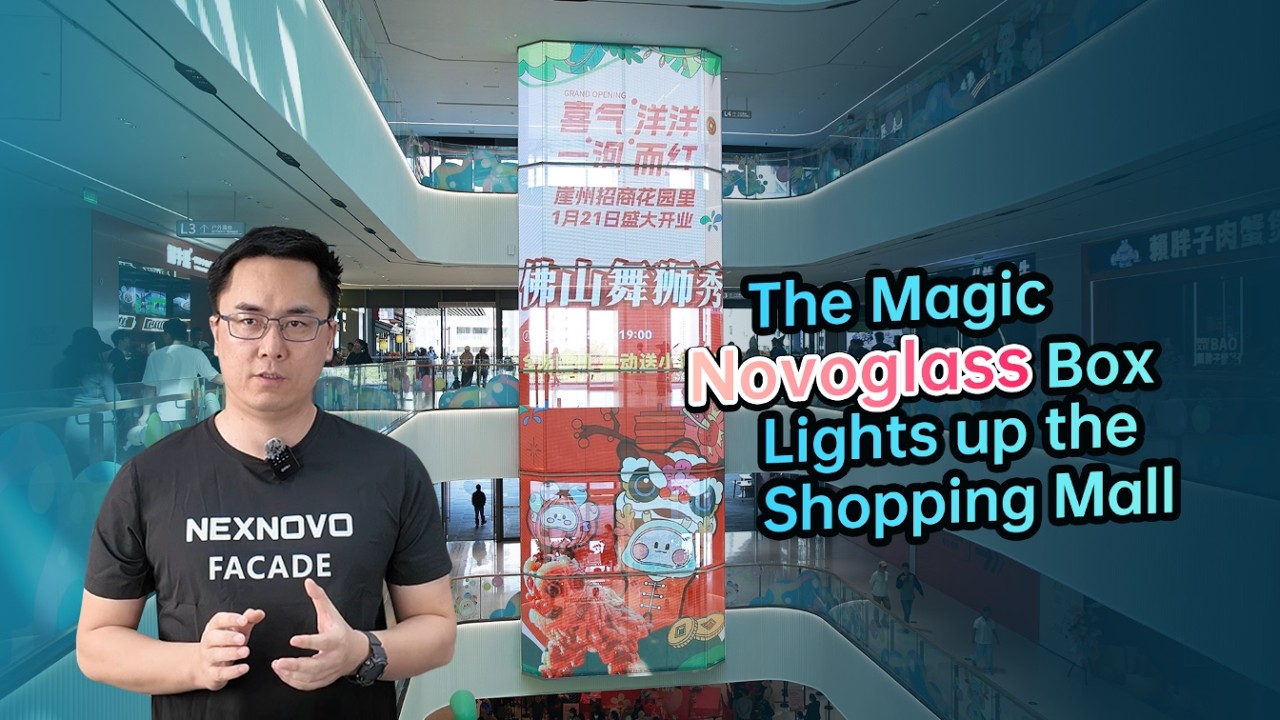 Integrating Architecture & Display: A 3D Novoglass LED Installation for Commercial Spaces