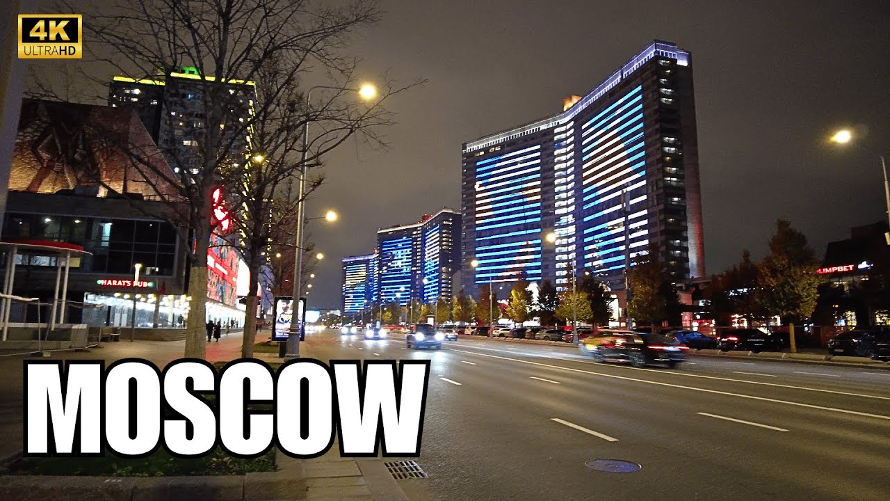 Russia 2025: An Evening Walk on Moscow's Arbat Street in 4K