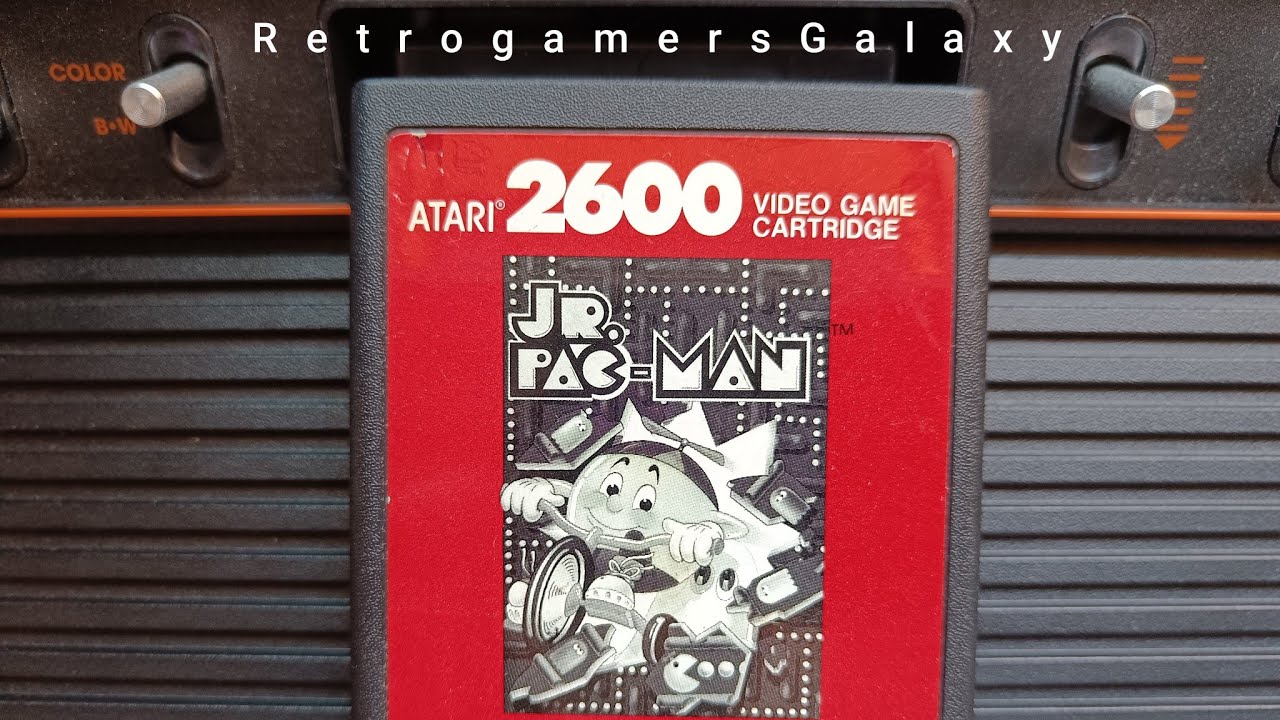 Atari 2600 gameplay: Jr. Pac-Man (1986)