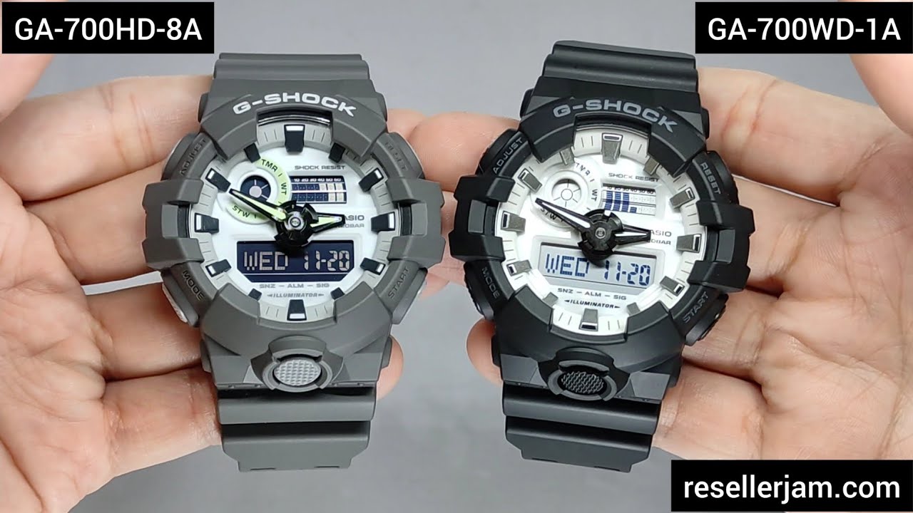 Casio G-Shock GA-700HD-8A vs Casio G-Shock GA-700WD-1A