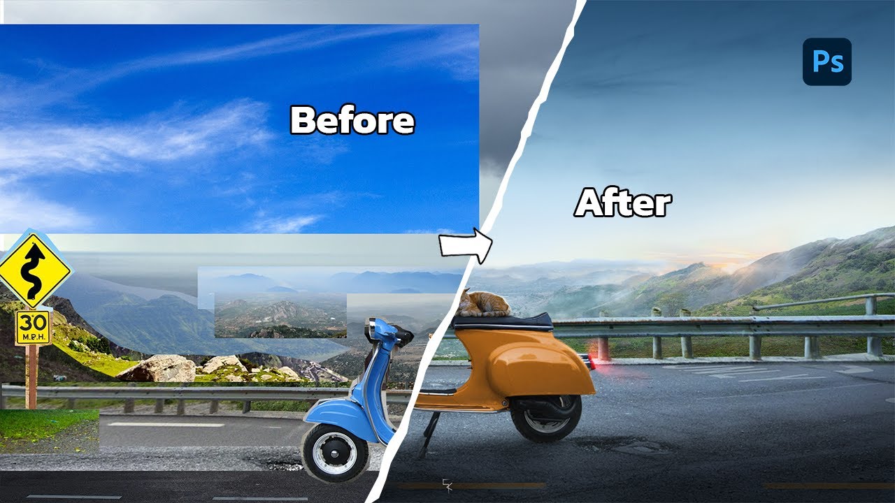 On The Road / Timelapse Photo Manipulation / speed art