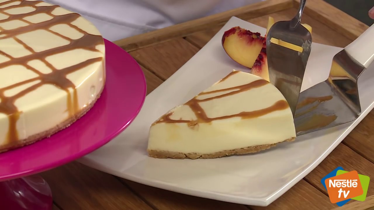 Tarta de queso y leche condensada sin horno - Postres La Lechera